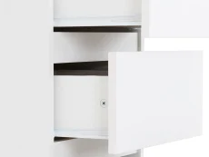 Seconique Seconique Malvern White 5 Drawer Narrow Chest of Drawers
