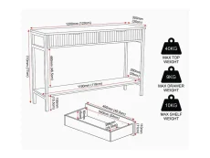 Seconique Seconique Miami Oak and Black 2 Drawer Console Table