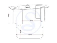 Seconique Seconique Modena Glass and Cream Marble Coffee Table