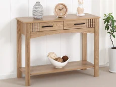 Seconique Seconique Tessa Natural Oak 2 Drawer Console Table