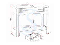 Seconique Seconique Tessa Natural Oak 2 Drawer Console Table
