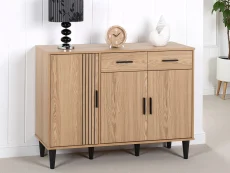 Seconique Tessa Natural Oak 3 Door 2 Drawer Sideboard Seconique Tessa Natural Oak 3 Door 2 Drawer Sideboard