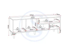 Seconique Seconique Tessa Natural Oak 3 Door TV Cabinet