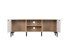 Seconique Seconique Miami Oak and Black 2 Door TV Cabinet