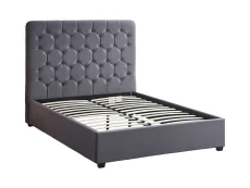 Seconique Seconique Madison Grey Velvet Fabric Bed Frame