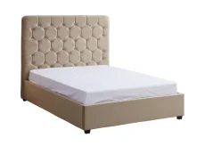 Seconique Seconique Madison Fawn Velvet Fabric Bed Frame