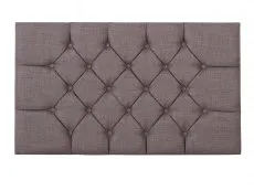 Clearance - Flexisleep Sheringham 3ft6 Large Single Cadiz Ice Fabric Strutted Headboard