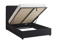 Seconique Seconique Madison Black Velvet Fabric Ottoman Bed Frame