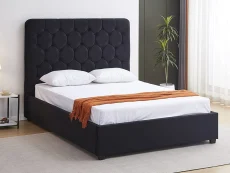 Seconique Madison Black Velvet Fabric Ottoman Bed Frame Seconique Madison Black Velvet Fabric Ottoman Bed Frame
