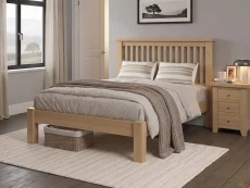 Seconique Windsor Natural Oak Wooden Bed Frame (Low Footend) Seconique Windsor Natural Oak Wooden Bed Frame (Low Footend)