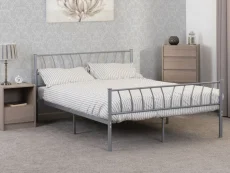 Seconique Harlow Silver Metal Bed Frame Seconique Harlow Silver Metal Bed Frame