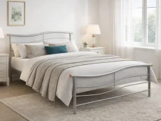 Time Living Waverley Silver Metal Bed Frame Time Living Waverley Silver Metal Bed Frame