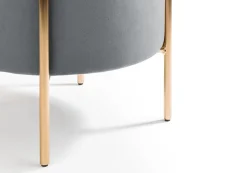 Julian Bowen Julian Bowen Harrogate Grey Velvet Fabric Stool