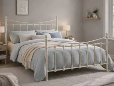 Time Living Florida Ivory Metal Bed Frame