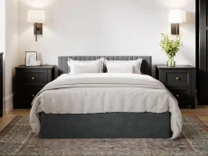 LPD LPD Berlin Silver Velvet Ottoman Bed Frame