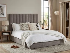 Julian Bowen Eloise Grey Fabric Bed in a Box