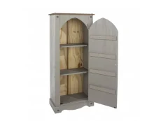 Core Core Corona Grey and Waxed Pine Vestry Cupboard