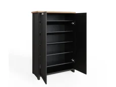 GFW GFW Lancaster Black 2 Door Shoe Cabinet