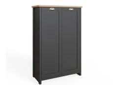 GFW GFW Lancaster Black 2 Door Shoe Cabinet