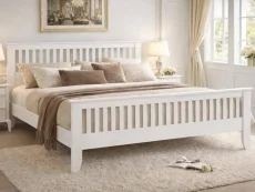 Time Living Turin White Wooden Bed Frame Time Living Turin White Wooden Bed Frame