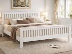 Time Living Time Living Turin White Wooden Bed Frame