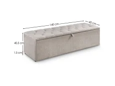 Julian Bowen Julian Bowen Ravello Mink Chenille Fabric Blanket Box