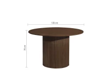 Birlea Birlea Axel Walnut Round Dining Table & 4 Chair Set