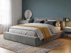 LPD LPD Soho Grey Velvet Bed Frame