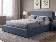 LPD LPD Soho Ink Blue Fabric Bed Frame