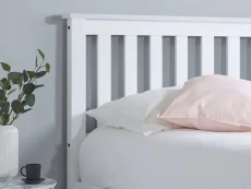 ASC ASC Serena White Wooden Ottoman Bed Frame