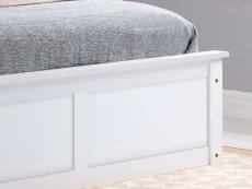 ASC ASC Serena White Wooden Ottoman Bed Frame