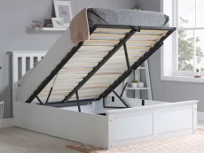 ASC ASC Serena White Wooden Ottoman Bed Frame