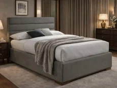 Time Living Time Living Mayfair Light Grey Fabric Ottoman Bed Frame