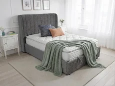 ASC ASC Finley Grey Fabric Ottoman Bed Frame