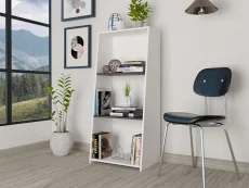 Core Dallas White and Grey Oak Low Bookcase Core Dallas White and Grey Oak Low Bookcase