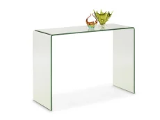 Julian Bowen Amalfi Clear Glass Console Table Julian Bowen Amalfi Clear Glass Console Table