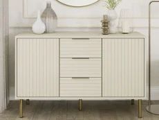 GFW Nervata Ivory 2 Door 3 Drawer Sideboard