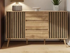 GFW GFW Rowan Oak 2 Door 3 Drawer Sideboard