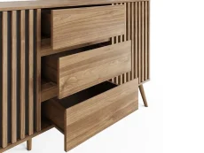 GFW GFW Rowan Oak 2 Door 3 Drawer Sideboard