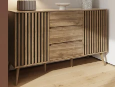 GFW GFW Rowan Oak 2 Door 3 Drawer Sideboard
