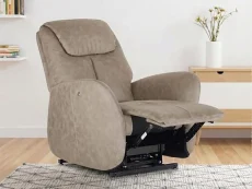 PICK4U PICK4U Windsor Dual Motor Taupe Faux Leather Riser Recliner Chair