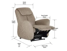 PICK4U PICK4U Windsor Dual Motor Taupe Faux Leather Riser Recliner Chair