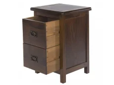 Core Core Boston Dark Antique Pine 2 Drawer Petite Bedside Table