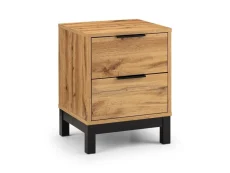 Julian Bowen Bali Oak 2 Drawer Bedside Table Julian Bowen Bali Oak 2 Drawer Bedside Table