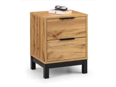 Julian Bowen Bali Oak 2 Drawer Bedside Table Julian Bowen Bali Oak 2 Drawer Bedside Table