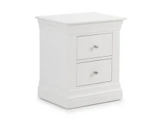 Julian Bowen Julian Bowen Clermont Surf White 2 Drawer Bedside Table