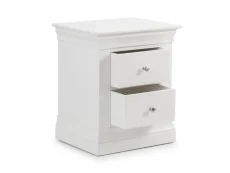 Julian Bowen Julian Bowen Clermont Surf White 2 Drawer Bedside Table