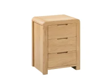 Julian Bowen Curve 3 Drawer Oak Bedside Table (Assembled) Julian Bowen Curve 3 Drawer Oak Bedside Table (Assembled)