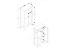 Core Core Como Midnight Blue 2 Door Wardrobe
