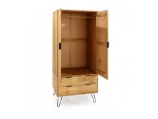 Core Core Augusta Waxed Pine 2 Door 2 Drawer Double Wardrobe